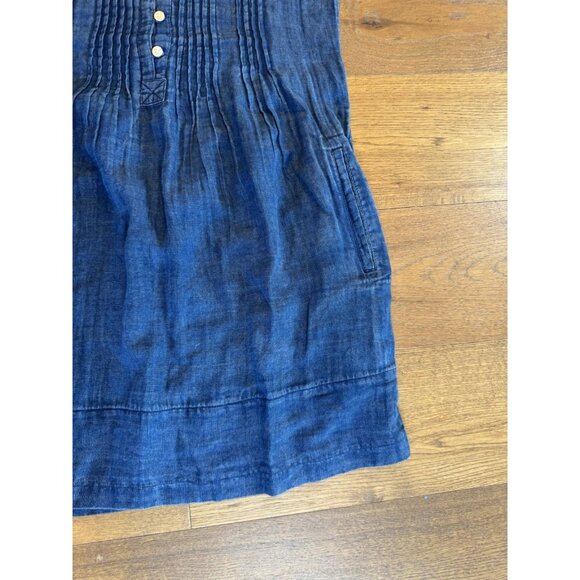 Faherty Isha Sleeveless Organic Cotton Dress Navy Size Ex Small Sleeveless NWT - Picture 10 of 16